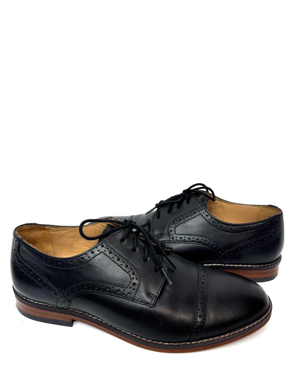 Johnston & Murphy Boy’s Conard Cap Toe Oxfords Dress Shoes Youth Size 5M leather